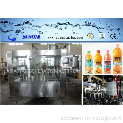 Customized automatic glass bottled lemon juice filling machine
